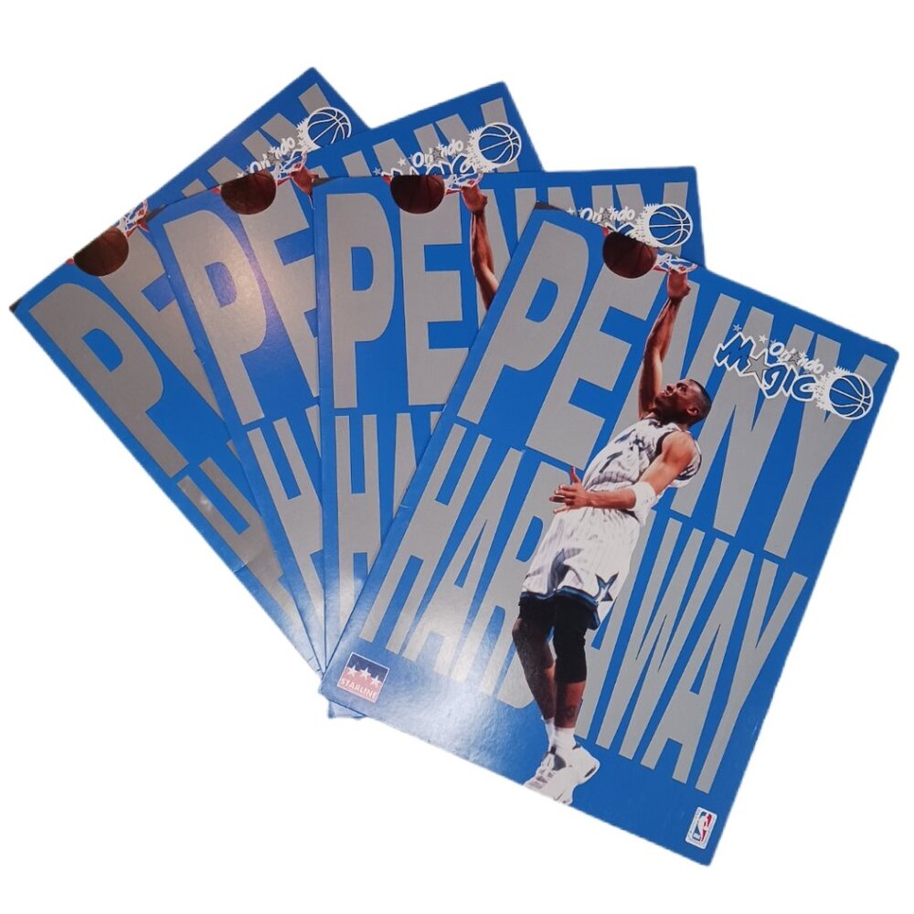 1990's Penny Hardaway Vintage Folder Lot of 4 School Office Orlando Magic NBA